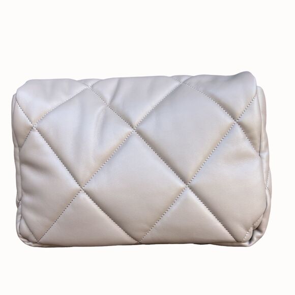 Sondra Roberts faux leather quilted flap bag taupe - Picture 6 of 8